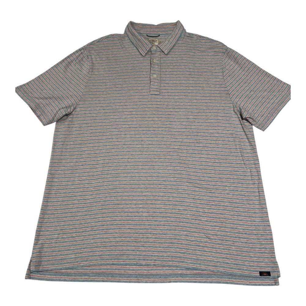Faherty Brand Long Sleeve Polo‎ Shirt Men's SizeXXL Multicolor Stripes